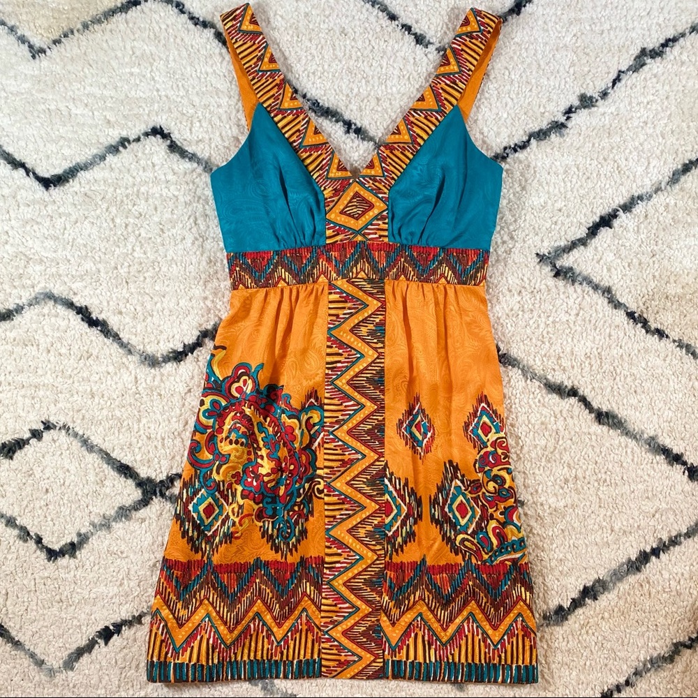 SALE🌟 Phoebe Couture Pattern Silk Cocktail Dress
